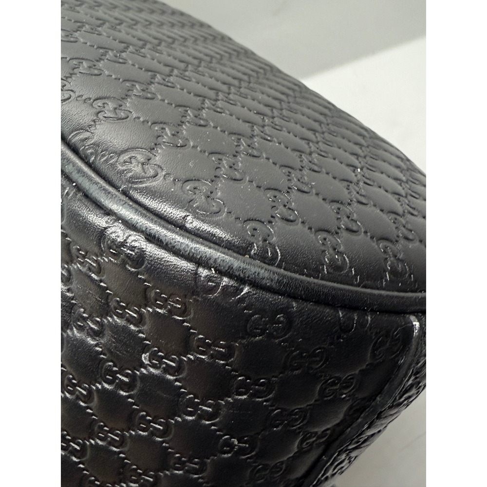 Gucci Microguccissima Mini Dome Satchel Black Leather Crossbody Bag Handbag GG - Picture 13 of 16